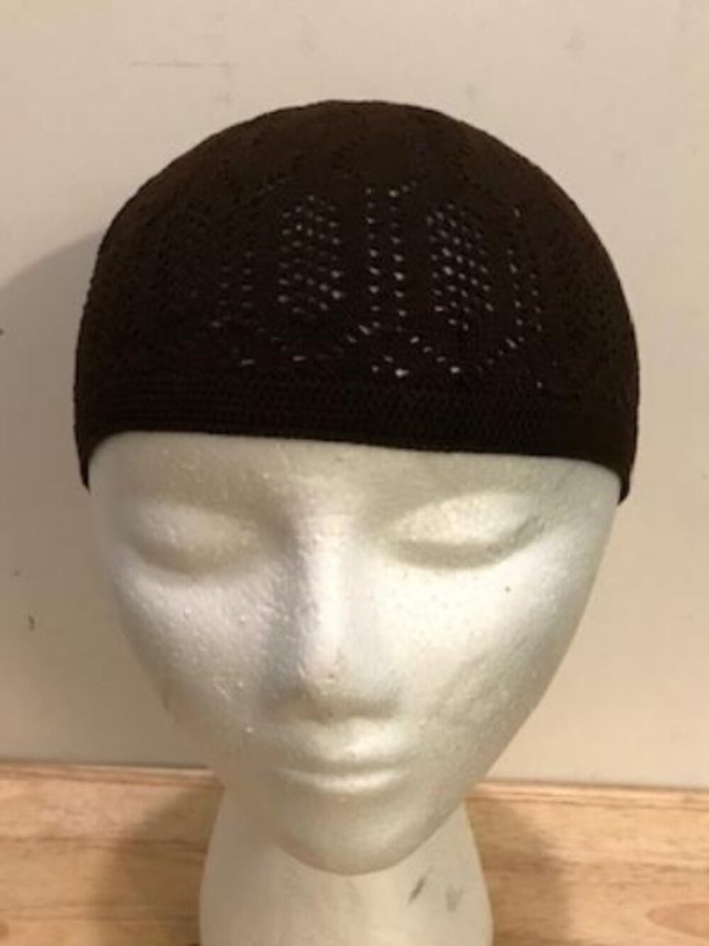 Back To School Turkish Knit Cotton Kufi Mercan Skull Cap Dark Brown